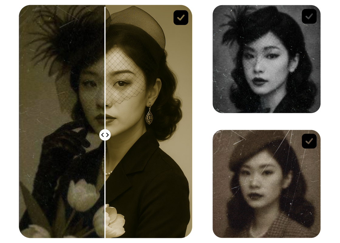 PhotoCatの古い写真復元サービス